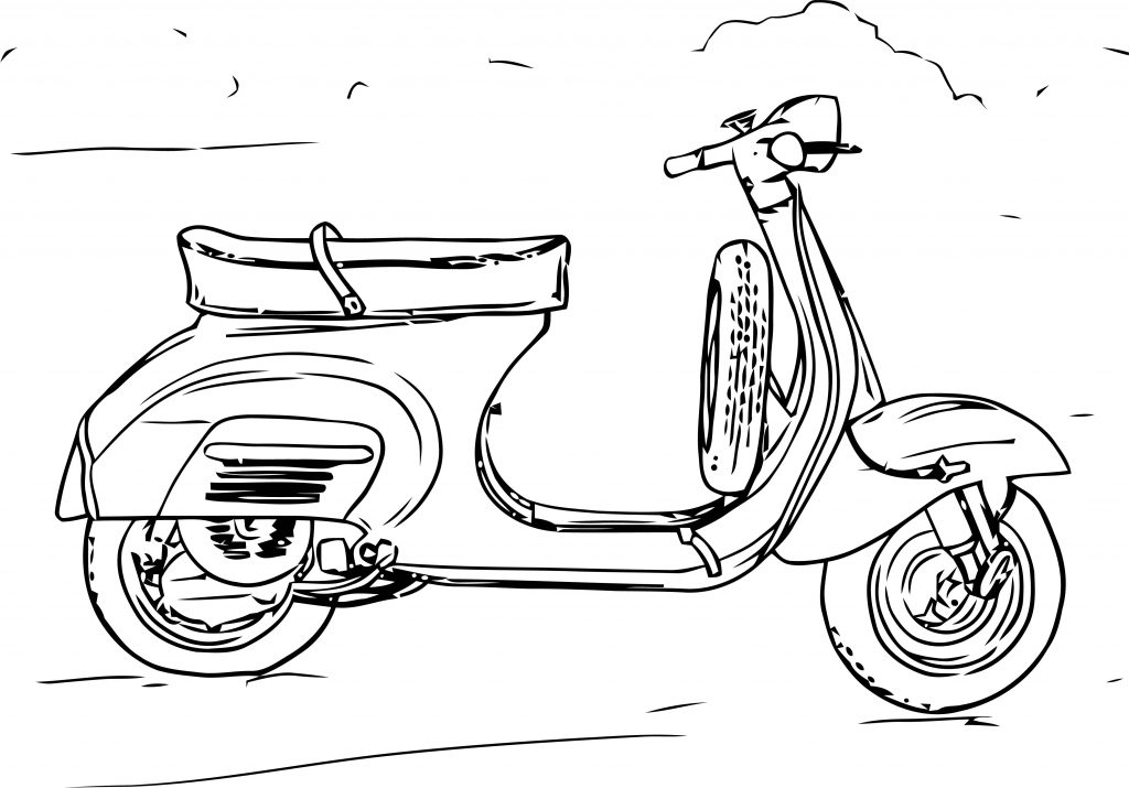 scooter coloring page - Wecoloringpage.com