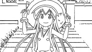 squid girl 03 ika musume cartoon Coloring Page