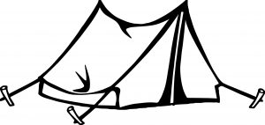 tent camping coloring page