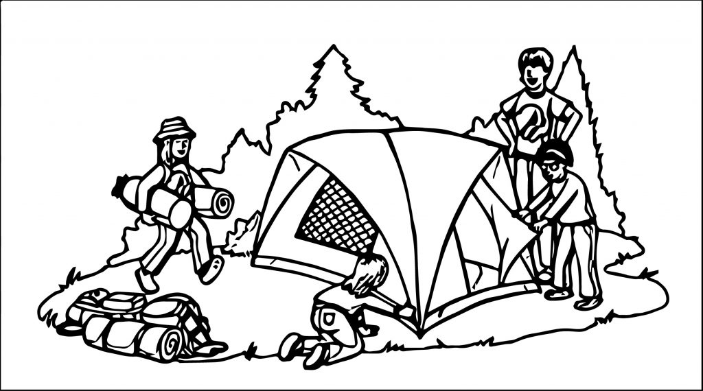 tent coloring page (3) - Wecoloringpage.com