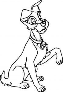 tramp dog 4 coloring pages