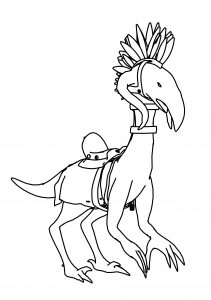 prehistoric dino bird coloring page