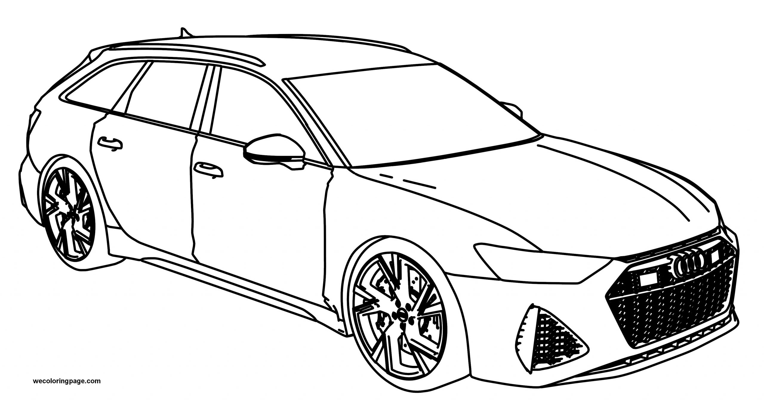 2020 Audi RS 6 Avant Perspective View Coloring Page Wecoloringpage