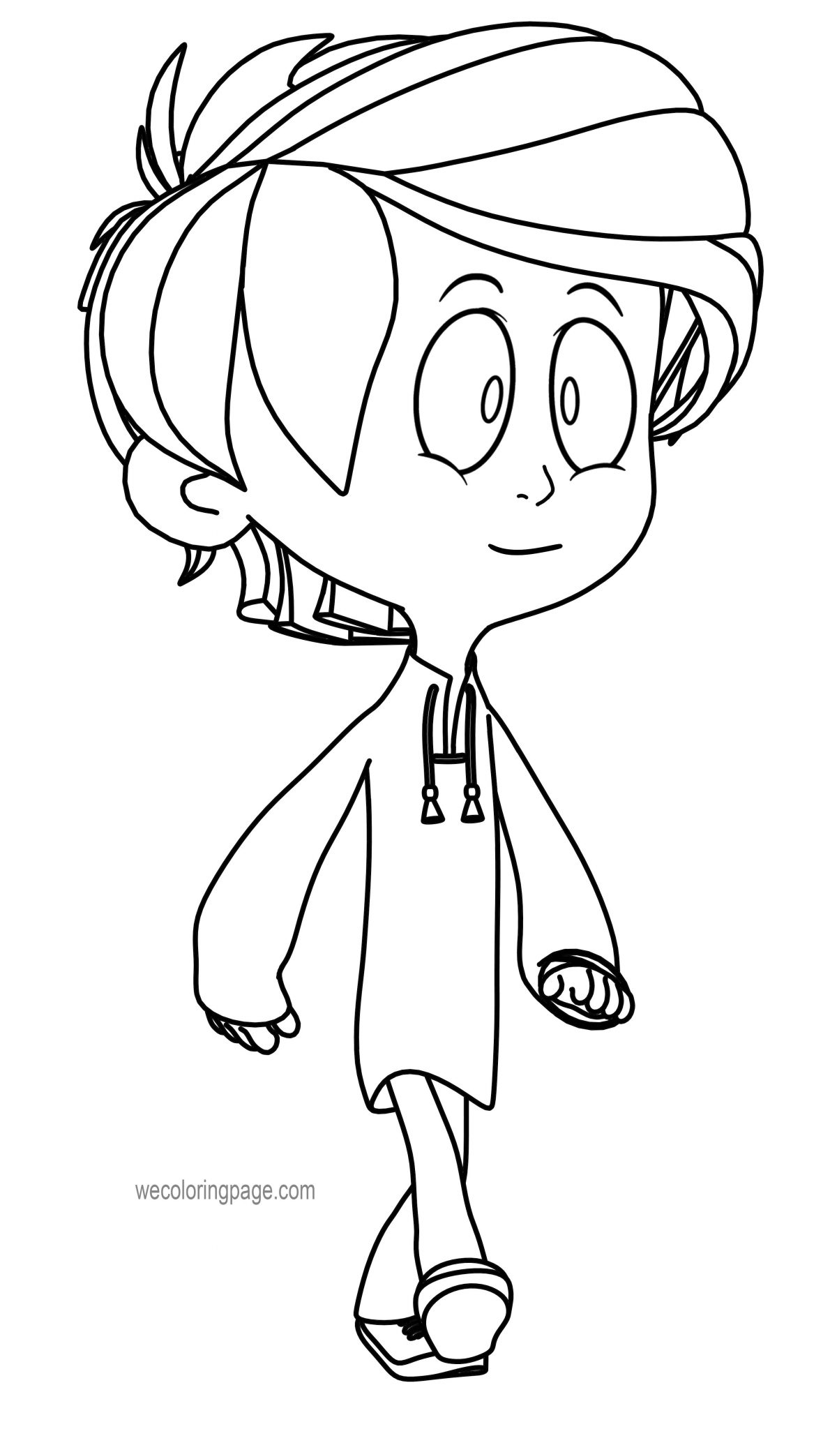 Walking Joey Child Character Coloring Page - Wecoloringpage.com