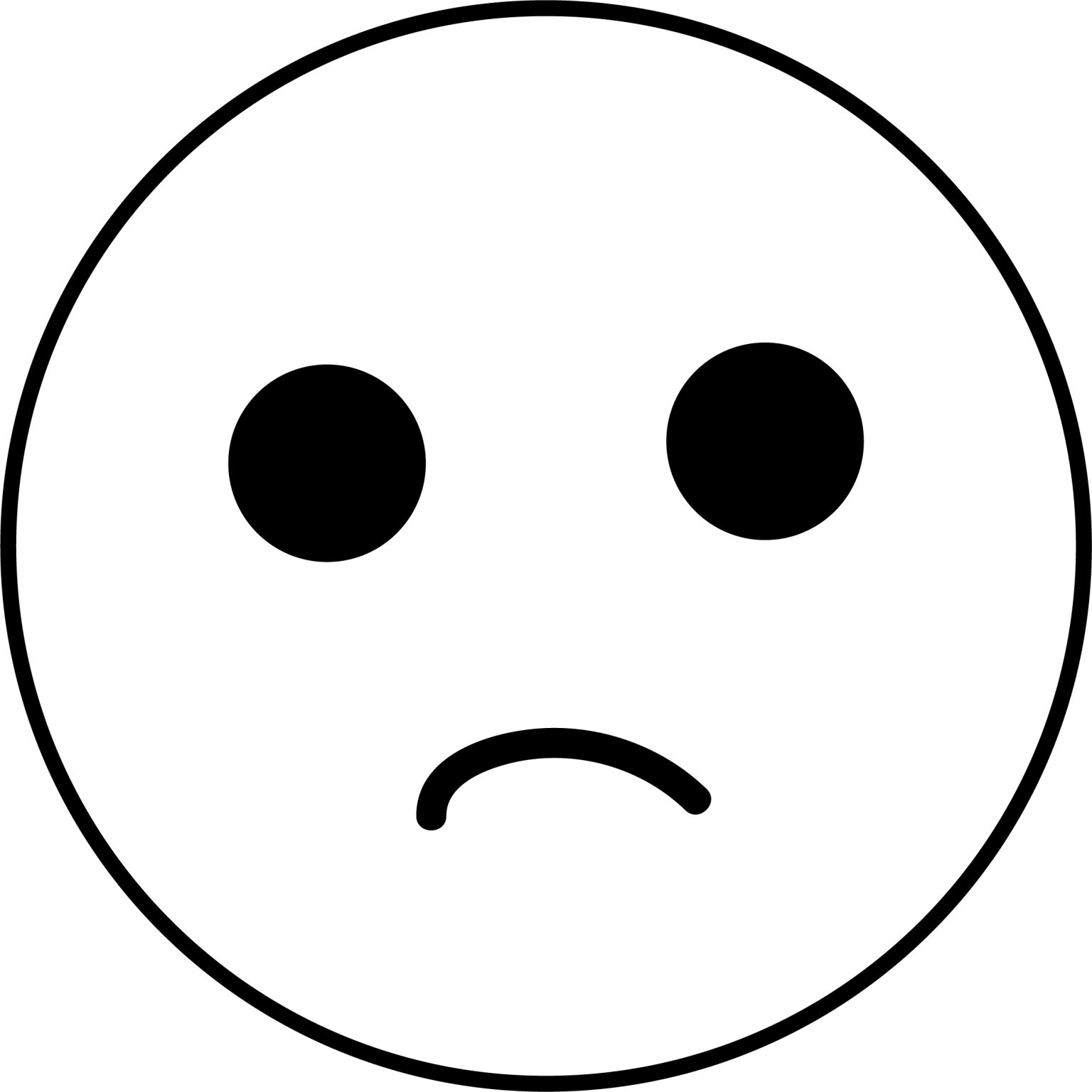 angry and boring face emoticon coloring page - Wecoloringpage.com