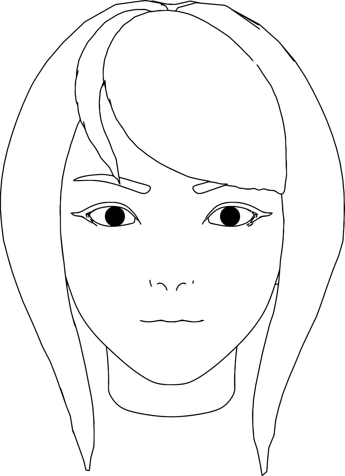 Face Woman Coloring Page 2 - Wecoloringpage.com