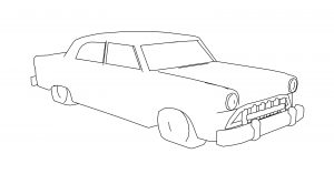 Old Rusty Car Coloring Page