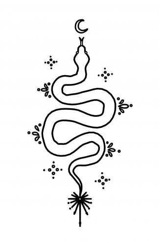 Snake Top View Coloring Page - Wecoloringpage.com