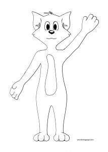 Tomas Cat Basic Coloring Page