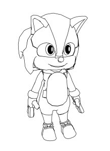 Baby Sonic Robot Coloring Page