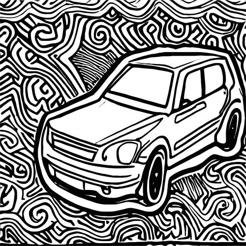 Basic Style Line Background Car Coloring Page - Wecoloringpage.com