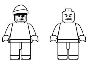 Double Lego Toys Face Coloring Page