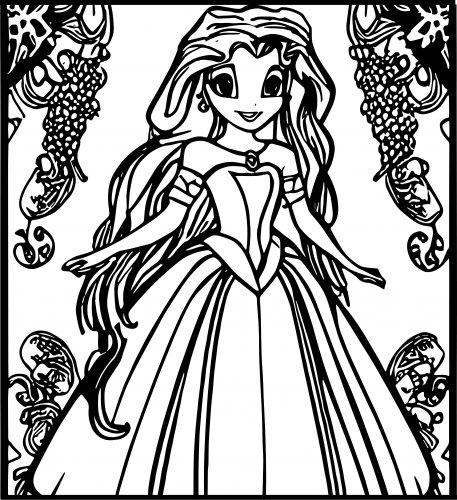 Princess In Garden Coloring Page - Wecoloringpage.com
