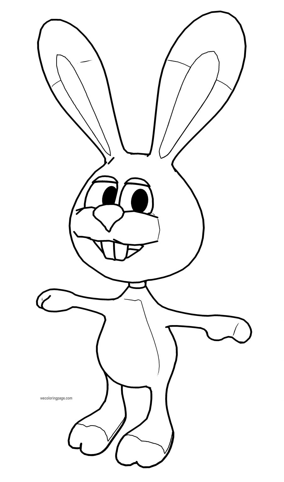 Rabbit Smile Cartoon Toon Coloring Page - Wecoloringpage.com