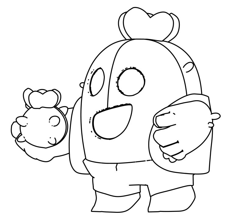 Spike Brawl Stars Coloring Page - Wecoloringpage.com