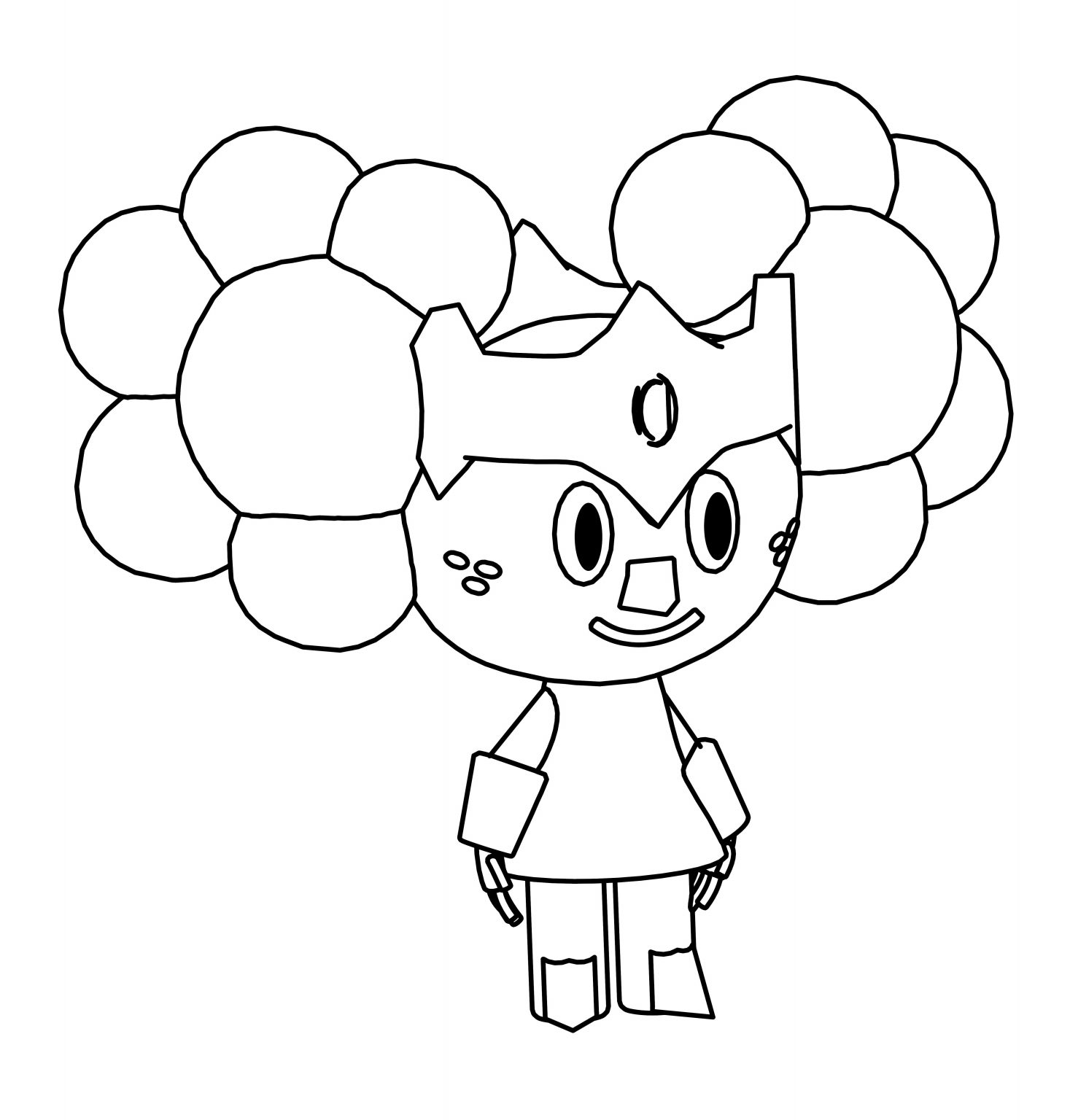Toon Small Princess Character Coloring Page - Wecoloringpage.com