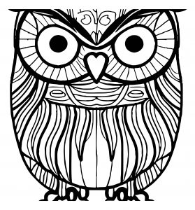 Very Angry Owl Draw Coloring Page