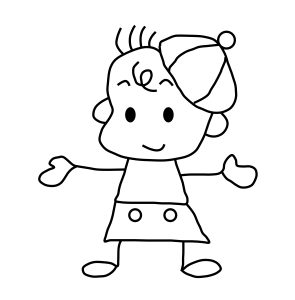 Artist Cartoon cute doodle illustration kawaii chibi clipart child kid coloring page