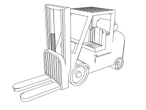 Forklift Basic Style Coloring Page