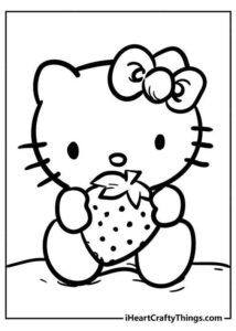 Cute And Sweet Hello Kitty Coloring Pages|wecoloringpage
