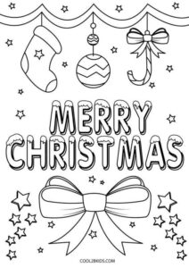 Free Printable Merry Christmas Coloring Pages For Kids|wecoloringpage