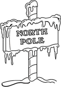 North Pole Printables, Coloring Pages|wecoloringpage