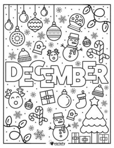 Free December Coloring Page|wecoloringpage