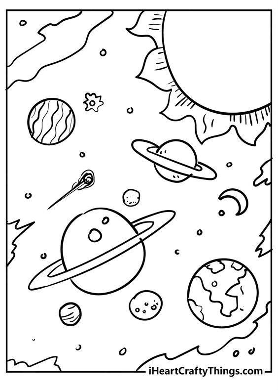 Outer Space Coloring Pages