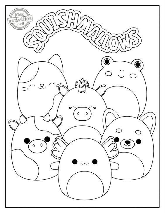 Most Adorable Squismallow Coloring Pages