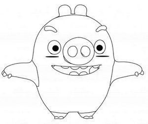 Angry Birds Baby Pig Coloring Pages