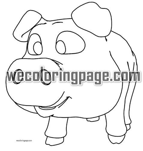 Cartoon Toon Cute Pig Coloring Pages