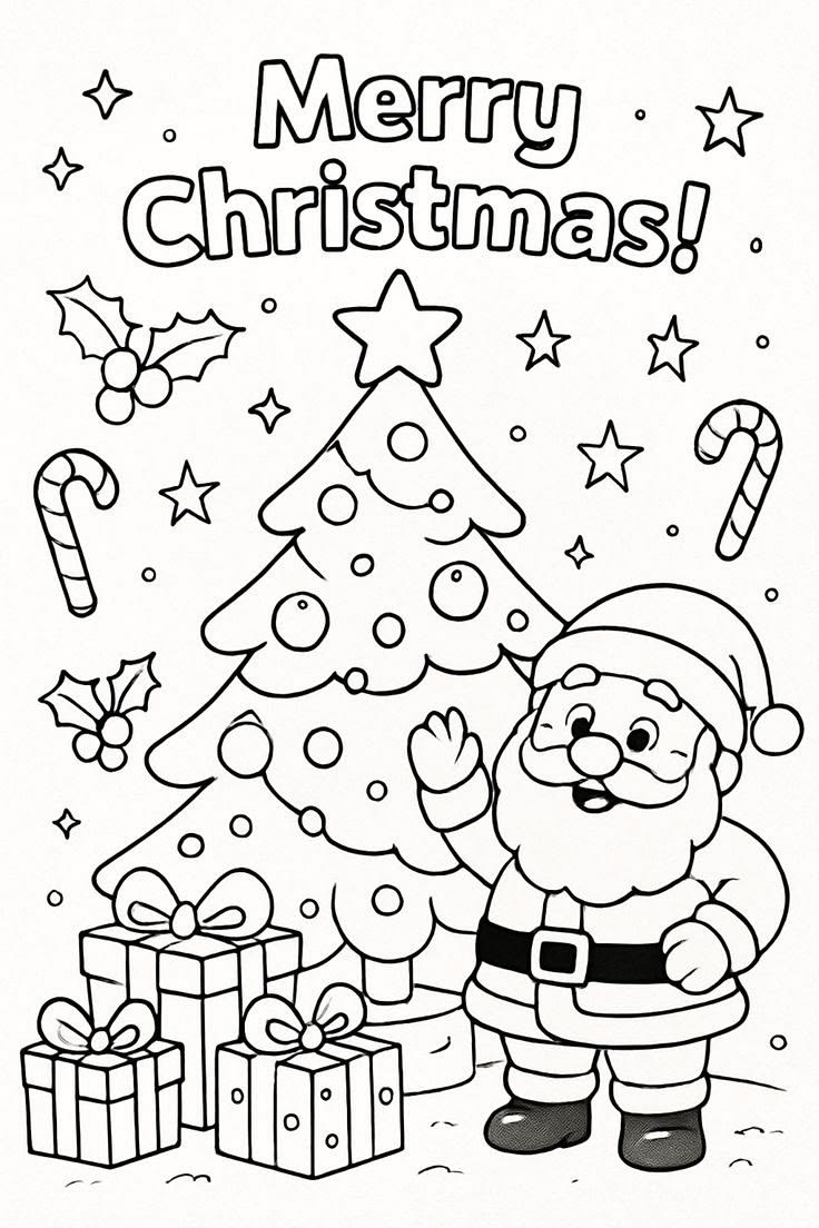 Christmas Coloring Book For Toddlers Printable Coloring Pages