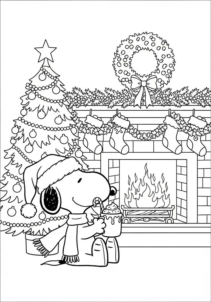 Fun Snoopy De Navidad Coloring Pages