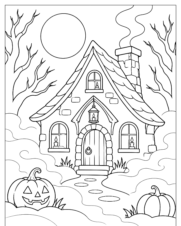 Halloween Coloring Page (free Printable Pdf & Colouring Sheet)