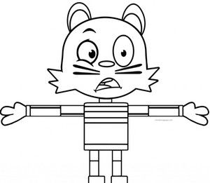 Ket Cat Cartoon Coloring Pages