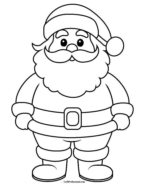 Santa Clara Christmas Present Coloring Page (free Printable Pdf & Colouring Sheet)