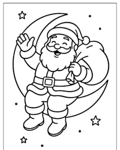 santa claus coloring page free printable pdf colouring sheet 1793475320