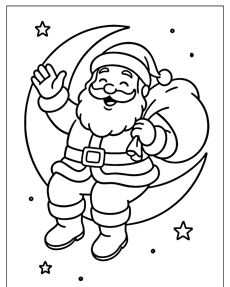 Santa Claus Coloring Page (free Printable Pdf & Colouring Sheet)